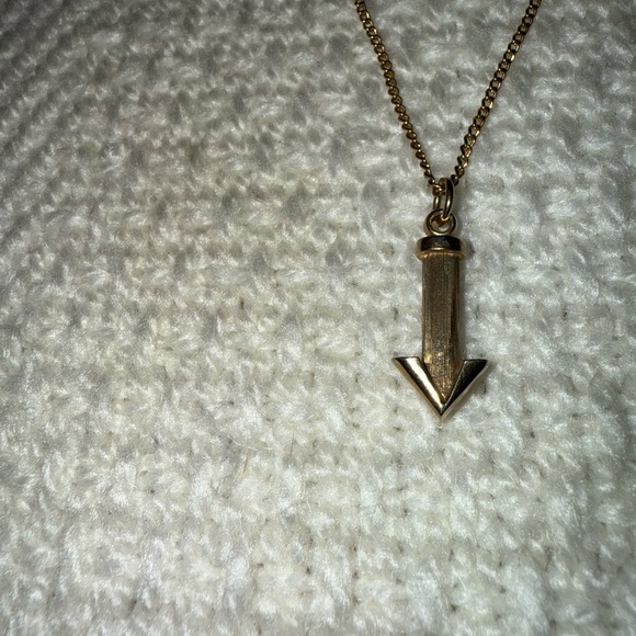 Gold Arrow Necklace - Picture 3 of 4